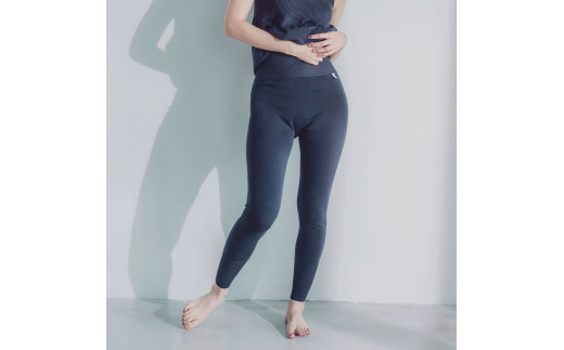 aroundsea WOMENS ウエストカバーニットレギンス【Lサイズ／ディープグレー】 [VC01156]