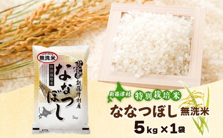北海道 特別栽培 令和6年産 ななつぼし 5kg 無洗米 精米 米 白米 お米 新米 ごはん ご飯 ライス 道産米 ブランド米 新しのつ米 ふっくら 食味ランキング  産地直送 お取り寄せ カワサキ森