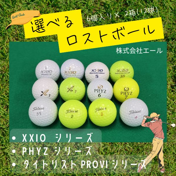 
            最高級・高品質ロストボール　6個×2　ブランドお選びください ゴルフ ゴルフボール ボール洗浄選別済み 練習用カラーボール カラフル 送料無料
          