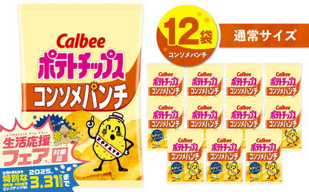 カルビー ポテトチップス 【 コンソメパンチ 】 12袋 K194-002_05 ポテチ チップス 菓子 お菓子 スナック スナック菓子 おやつ おかし じゃがいも コンソメ パンチ Calbee パリパリ 美味しい おいしい 酒の肴 おつまみ つまみ お子様 子供 セイカ食品 ふるさと納税 鹿児島 おすすめ ランキング プレゼント ギフト