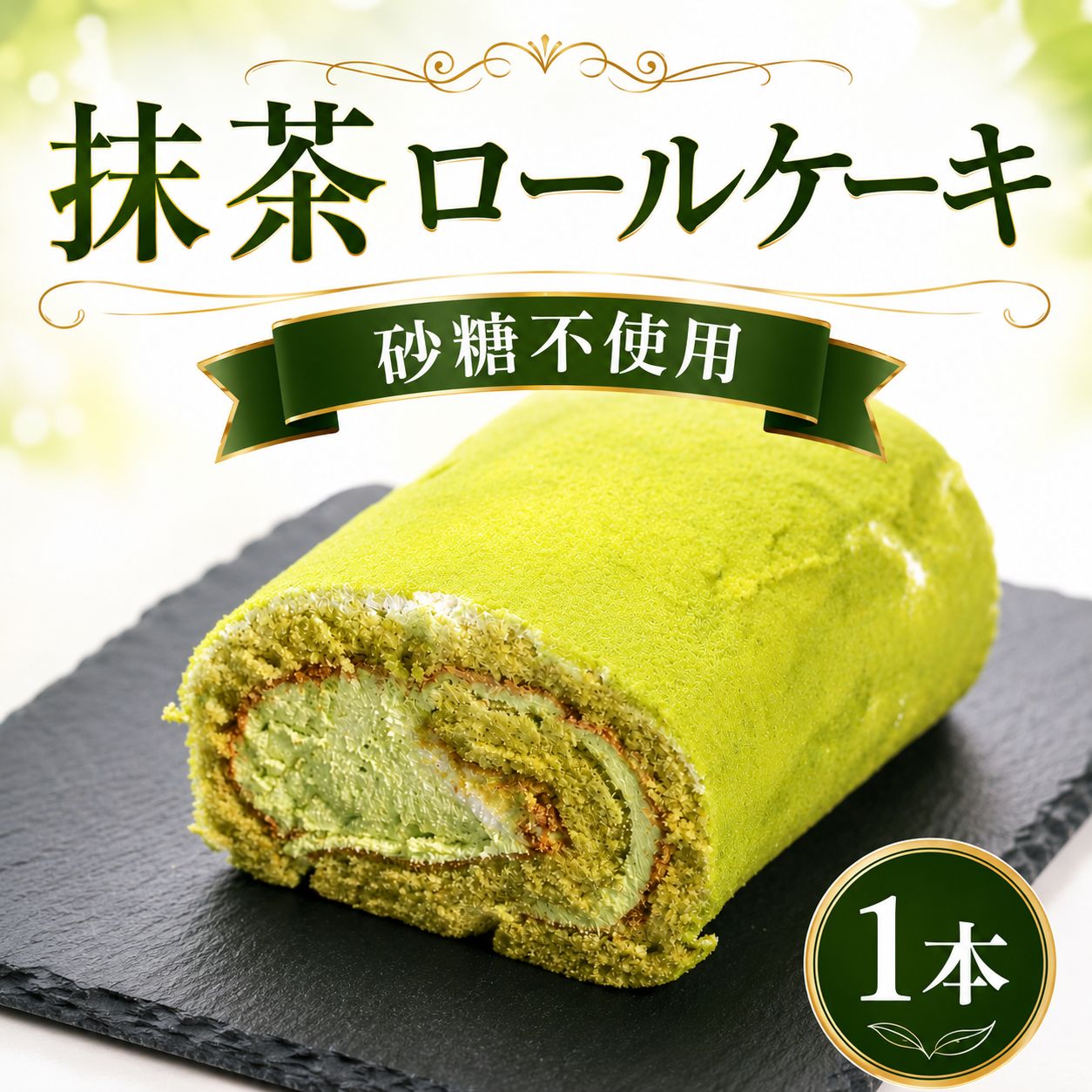 【ふるさと納税】 砂糖不使用 抹茶ロールケーキ 1本 抹茶ロール 砂糖 不使用 抹茶 ロール ケーキ スイーツ まっちゃ すいーつ 贈答 お土産 おみやげ 贈り物 ギフト プレゼント お祝い 発酵 バター メープルシロップ 果糖 俵屋 米飴 使用