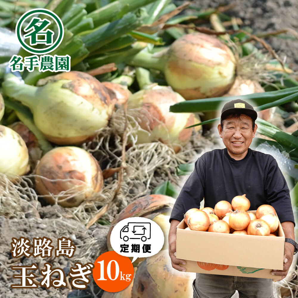 【ふるさと納税】【定期便】名手農園の淡路島特産玉ねぎ10kgの12ヶ月コース