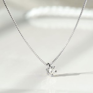 一粒ダイヤモンド シンプルプチペンダント 0.1ct diap_fs_0001