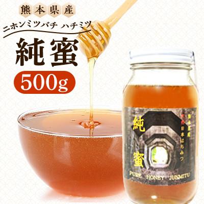 ふるさと納税 美里町 【数量限定】熊本県 美里町 ハチミツ ニホンミツバチ 純蜜 500g【中蓮寺農園】