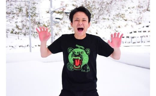 メロン熊　ロックなTシャツ（Lサイズ） W7