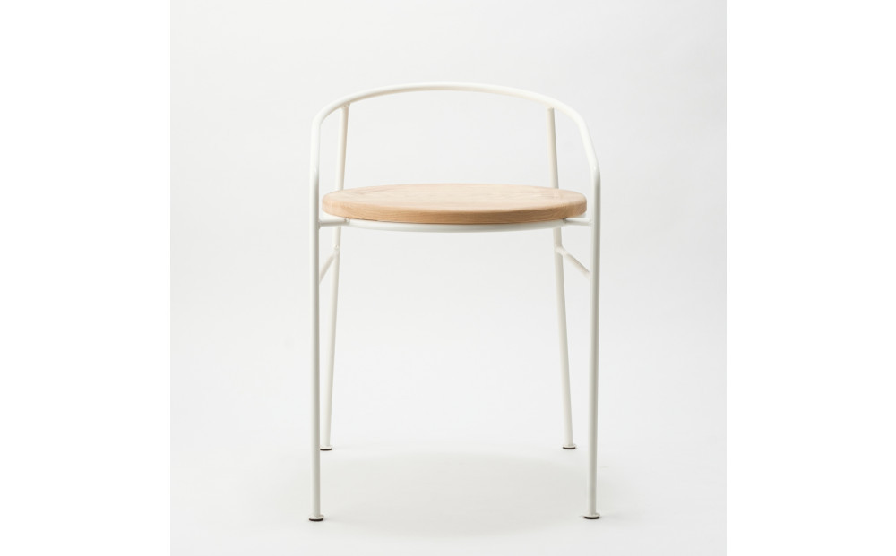 マキヅ家具 槙塚鉄工所 Round Chair 白 372013_GL066