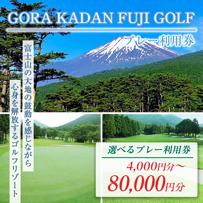 【ふるさと納税】ふるさと納税限定 GORA KADAN FUJI GOLF利用チケット | 計4000円分〜 選べる 利用券 チケット 1枚 4000円×1枚〜 3枚 5枚 10枚 20枚 ゴルフ ゴルフ場 ゴルフプレー券 ゴルフ利用券 富士山 ゴルフコース リゾートコース 券 静岡県 小山町 ふる納限定 限定