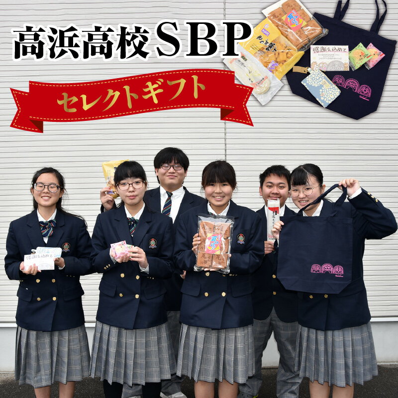【ふるさと納税】高浜高校SBP【セレクトギフト】ソ－シャル・ビジネス・プロジェクト きらず揚げ 瓦せんべい 高浜咲々 半生手延べうどん コインポーチ トートバッグ 詰合せ ギフト 贈り物 高浜市 特産品 地元密着 送料無料