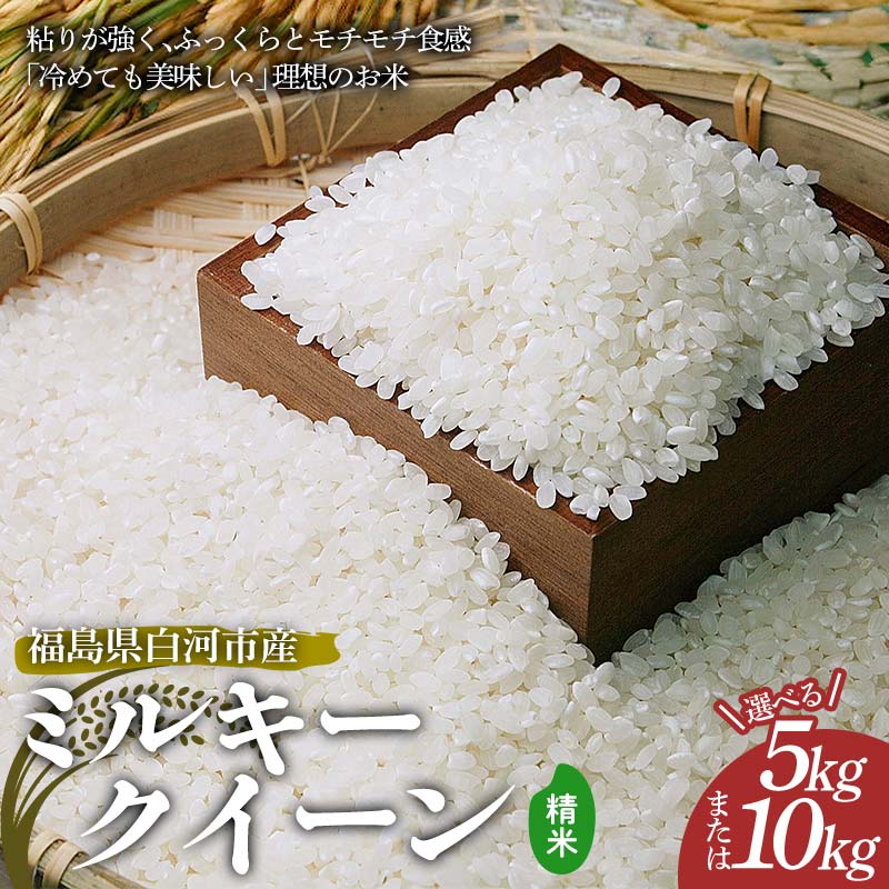 【ふるさと納税】《選べる容量》令和7年産 ミルキークイーン 精米 5kg 10kg 米 コメ ごはん ご飯 食品 F24R-229var