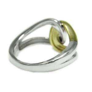 PT900/K18イエローゴールド「総無垢仕上げ」地金チェーンリング【 33666-4】