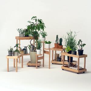 旭川家具　コサイン　プラント シェルフ 【 旭川家具 北海道 旭川市 木製  家具 北海道産材 タモ タモ材 ヤチダモ 観葉植物 花台 ディスプレイ棚 飾り棚 収納 モイス板 吸湿板付き 植物棚 作業