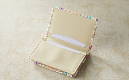 【浅草文庫】カードケース 花菱柄(カラー：ブルー)