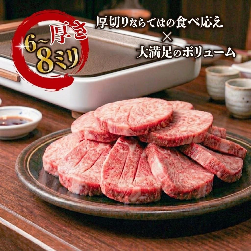 厚切り 牛タン 塩味 500g (250g×2) 昆布根藻塩使用 冷凍 ステーキ 大船渡市 [taiko007_1]