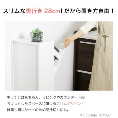 ふるさと納税 三条市 木製2分別ダストボックス ホワイト [川口工器]【069S001】 |  | 03