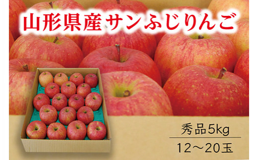 《先行予約 2026年度発送》【山形県産】サンふじりんご秀品5kg  りんご リンゴ 林檎 デザート フルーツ 果物 くだもの 果実 食品 山形県 FSY-2972