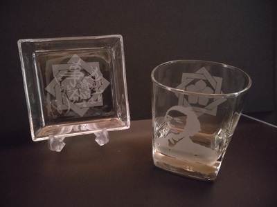 坂本龍馬　家紋グラスセット④