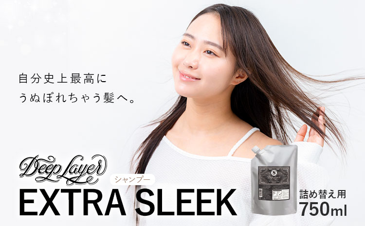 シャンプー ディープレイヤー EXTRA SLEEK 750ml 詰め替え用 《30日以内に出荷予定(土日祝除く)》茨城県 結城市 化粧品 ヘアケア シャンプー ケア用品 ヘア 美容　日用品　雑貨　【配送不可地域あり】---yuki_s_14_750ml---