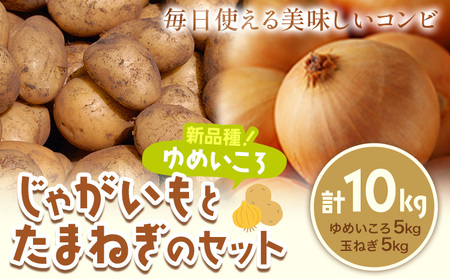 じゃがいも（ゆめいころ）とたまねぎのセット 合計約10kg 野菜 《2026年10月中旬から順次出荷》橋枝物産 北海道 浦幌町