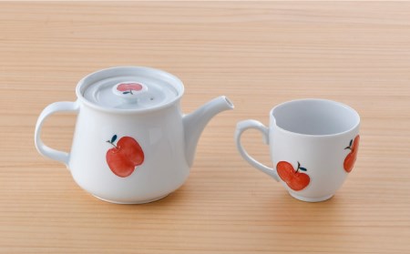 【波佐見焼】りんご ティーポット・ミニ マグカップ セット 食器 皿 【松幸陶芸】 [HB38] 波佐見焼
