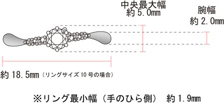 Pt900　ハローキティ×メイフェア指輪【テムズ・リバー】（婚約指輪転用可）LF1365