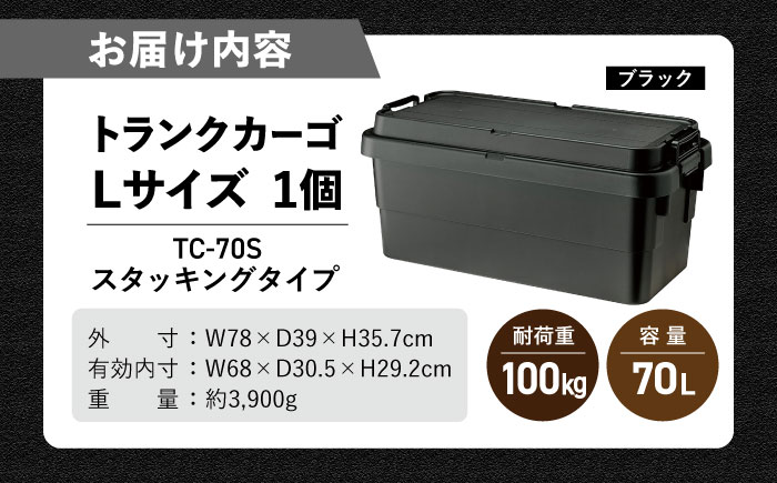 トランクカーゴ ブラック Lサイズ 1個 キャンプ ボックス 収納 アウトドア / 恵那市 / 東谷株式会社　明智流通センター [AUAD012]