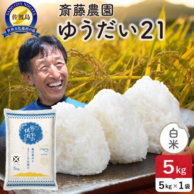 ふるさと納税 佐渡市 【新米】令和8年産 佐渡島産ゆうだい21 白米5kg【食の宝島佐渡】