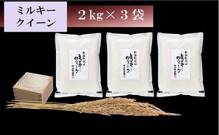 令和6年産 ミルキークイーン 6kg【 新潟県産 新発田市産 米 ミルキークイーン 2kg 3袋 D10_01 】