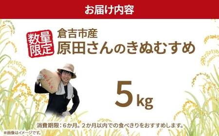 【新米】【在庫限定】令和7年産米 原田さんのきぬむすめ 5kg （原田農園）数量限定 新米