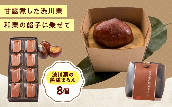 
            お菓子 渋皮栗の熟成まろん（8入） お菓子 渋皮栗 熟成まろん 8入 おやつ 菓子 お茶 スイーツ おすすめ 人気 デザート 和菓子 洋菓子 ギフト 贈り物 贈答 プレゼント お土産 手土産 個包装 詰め合わせ くり 和栗 マロン 栗 甘露煮 あんこ 餡 和スイーツ 老舗 お茶請け ティータイム カフェタイム おいしい 美味しい  広島県福山市/有限会社勉強堂 [BAFL053]
          