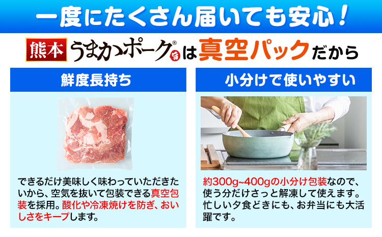 【12ヶ月定期便】豚肉 切り落とし 切り落とし 2セット 3.6kg 豚 細切れ こま切れ 豚こま 豚小間切れ 豚しゃぶ 小分け 訳あり 訳有 うまかポーク 傷 規格外 ぶた肉 ぶた 真空パック 数量