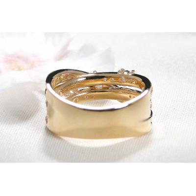 ふるさと納税 昭和町 K18YG ハート&キューピッド ダイヤモンド リング 【0.98ct】鑑別カード・スコープ付　9号 |  | 02