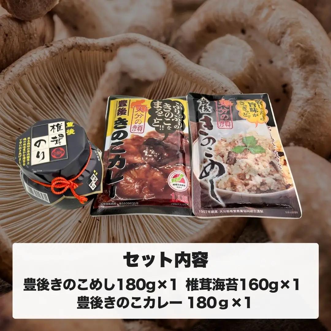 豊後きのこカレー＋豊後きのこめし＋椎茸海苔160g | 津久見市