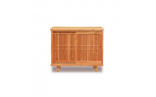 大川家具 国産材 栴檀材 シューズボックス センダン 楝 幅120cm