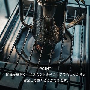 ゴトク390 鉄製 シルバー 〈丹波市〉〈鉄本来の色〉 五徳 アウトドア