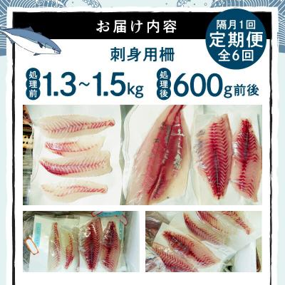 ふるさと納税 天草市 【隔月　6回お届け】天草天然鮮魚を直送　お刺身用柵定期便_S121-T02 |  | 02
