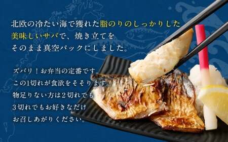 【2026年3月発送】骨取り 天然さば 塩焼き 30切れ 10切×3パック 計900g(真空パック入り)