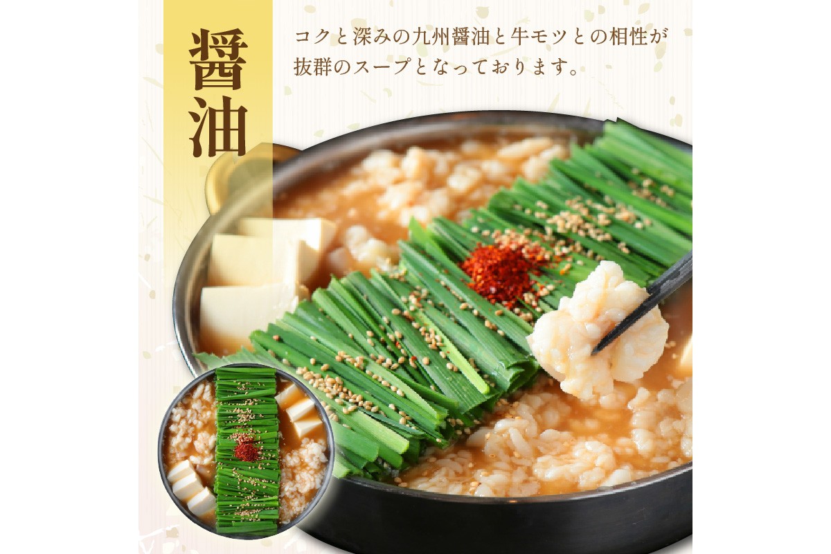 【A8-032】【国産牛もつ100%使用】もつ鍋醤油味セット 2人前