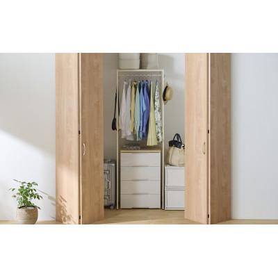 ふるさと納税 大河原町 チェスト上ハンガーラック  幅約63.7cm ホワイト アイリスオーヤマ[53753080] |  | 03