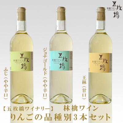 ふるさと納税 盛岡市 【五枚橋ワイナリー】林檎ワイン　りんごの品種別3本セット