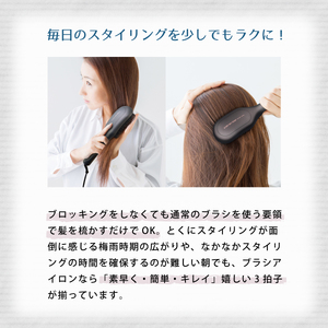 ヘア アイロン ヘアーアイロン ブラシ型 ケアライズ ブラシアイロン B-120 トリートメント 美容 遠赤外線 海外 使用可 マイナス イオン プレゼント ギフト (ヘアアイロン家電 人気家電 美容