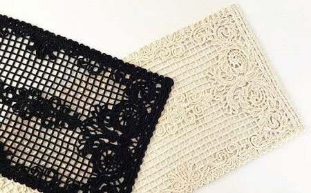 差し込み ショートマフラー アラベスク柄 ( グリーン ) シルク100％ コード刺繍 レディース 日本製 | おしゃれ シンプル マフラー プレゼント ギフト 新潟県 五泉市 有限会社田中刺繍