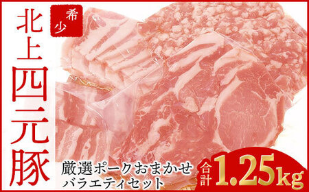  四元豚 焼肉カット肉 合計 約 1.25kg ロース バラ 肩ロース モモ ひき肉  GIFTON 冷凍 豚肉 ブランド豚 お歳暮 ギフト お祝い 岩手県 北上市 ごえん 株式会社 C0246