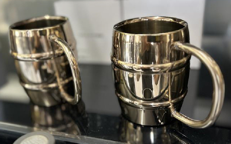 ステンレス樽型マグ(シャンパンゴールド)