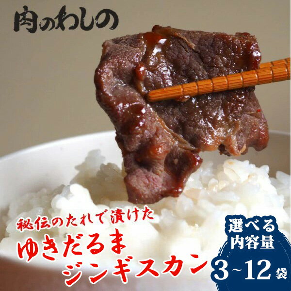 【ふるさと納税】＼選べる内容量／ゆきだるまジンギスカン | Ge-1｜ジンギスカン 味付き ラム肉 羊肉 焼肉 焼き肉 バーベキュー BBQ お土産 おみやげ 小分け 個包装 簡単調理 信州 長野県 野沢温泉村