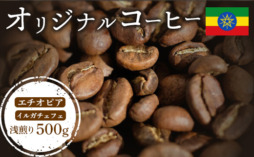 ONUKI COFFEE オリジナルコーヒー エチオピアイルガチェフェ 浅煎り 500g 自家焙煎 コーヒー 珈琲 珈琲豆 コーヒー豆 coffee ギフト プレゼント ふるさと納税 北海道 中標津町 中標津【2700701】