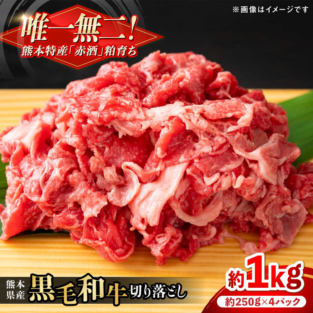 【ふるさと納税】熊本県産 『原田畜産』 黒毛和牛 切り落とし 計約1kg（約250g×4パック） 牛肉 牛【有限会社 九州食肉産業】[AYCN011] 黒毛 和牛 国産 牛丼 スタミナ丼 プルコギ丼 肉炒め ハヤシライス カレー 野菜炒め 肉 熊本県 熊本 合志 合志市