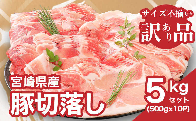 
【訳あり】宮崎県産豚切り落とし5kg(500g×10パック) K16_0055_2
