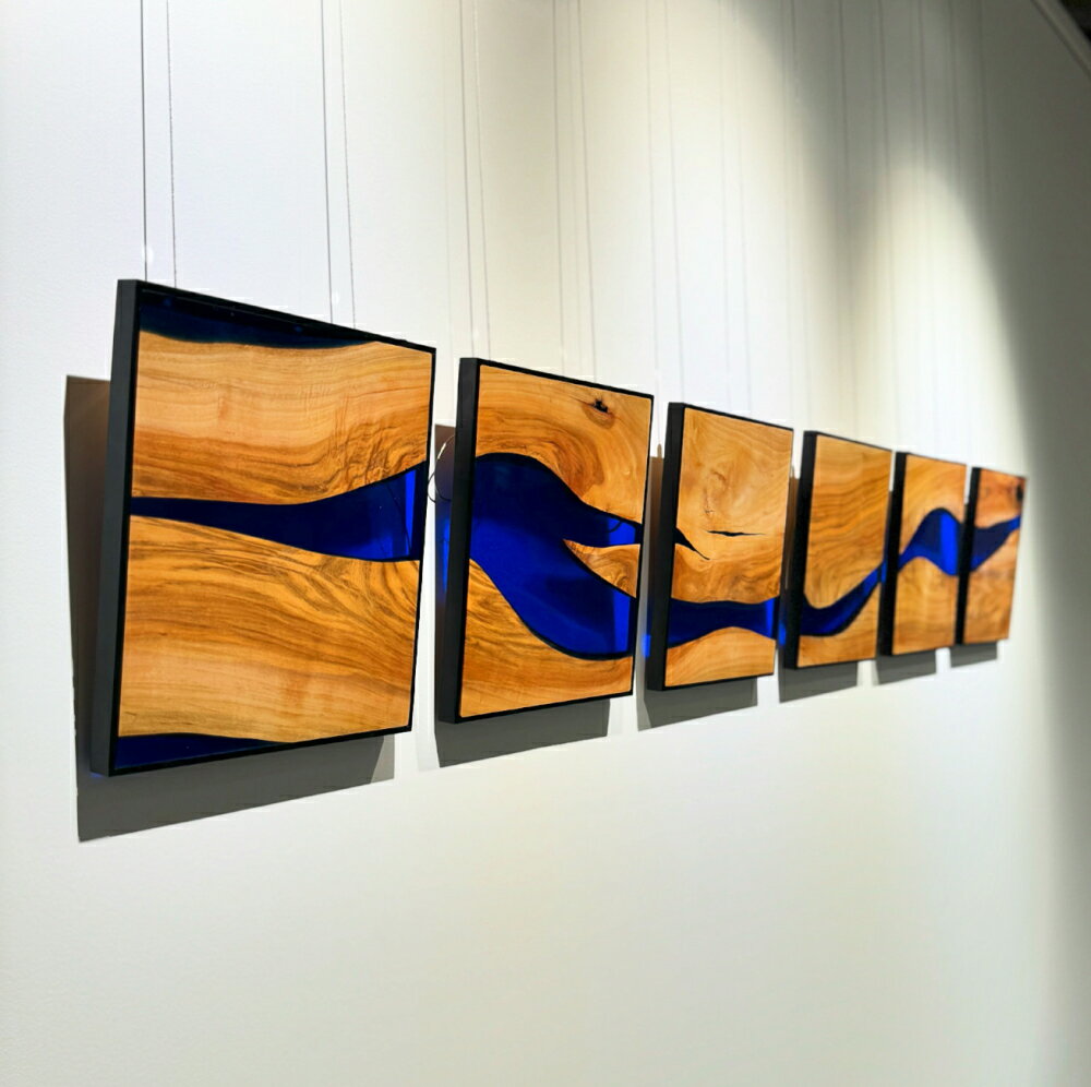 【ふるさと納税】ウッドレジン 台座15cm×15cm　[インテリア 木材 レジン 樹脂 台座 キャンプ 鑑賞用 手作り ハンドメイド おしゃれ プレゼント 加東市 兵庫県]