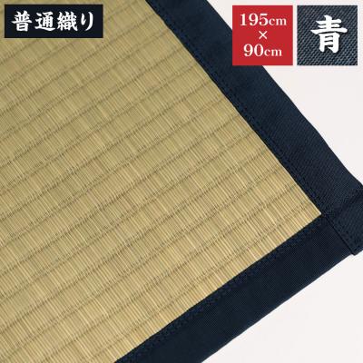ふるさと納税 八代市 【青】すっぴん寝茣蓙 普通織り 195cm×90cm ねござ 熊本県産_134-4564-2-B |  | 01