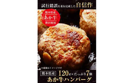 あか牛ハンバーグ 熊本県産あか牛を使用した贅沢ハンバーグたっぷり7個入り あか牛 赤牛 あかうし《30日以内に出荷予定(土日祝除く)》